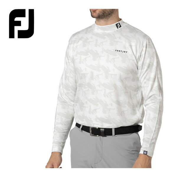フットジョイ フットウェア モチーフプリント モックネック 長袖シャツ ゴルフウェア メンズ 2024年秋冬モデル FJ-F24-S03 M-XL 【即納】