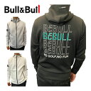 Bull＆Bull　ゴルフウェア　メンズ　ダンボールニット　バックロゴ　フルジップ　パーカー　M080-32535　2023年秋冬モデル　XS-L