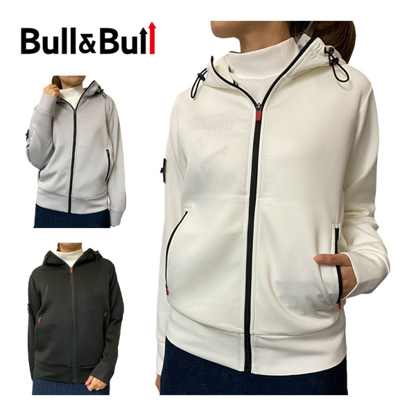 Bull＆Bull　Brandalised　コラボ　ゴルフウェア　レディース　Balloon　Girls　ダンボール　フルジップ　パーカー　W080-12543　2023年秋冬モデル　XS-M