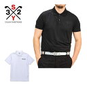SY32 by SWEET YEARS メンズ ゴルフウェア ジャカード ピンボーダー 半袖 ポロシャツ SYG-24S23 M-XL 【即納】