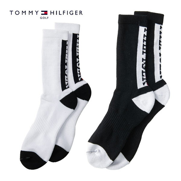 トミーヒルフィガー　ゴルフ　ウェア　レディース　ミドルソックス　バックロゴ　THMB3F3F