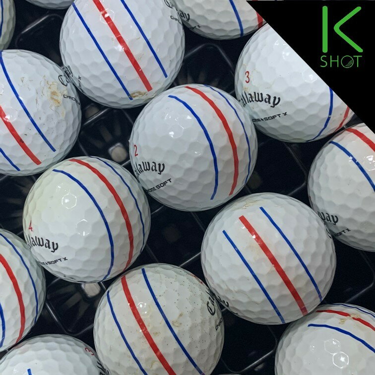 Callaway　CHROMESOFT(X混在)　TRIPLETRACK　年式混合　20球　ホワイト　★★★【良品】【送料無料】　ゴルフボール　ロストボール　キャロウェイ【中古】