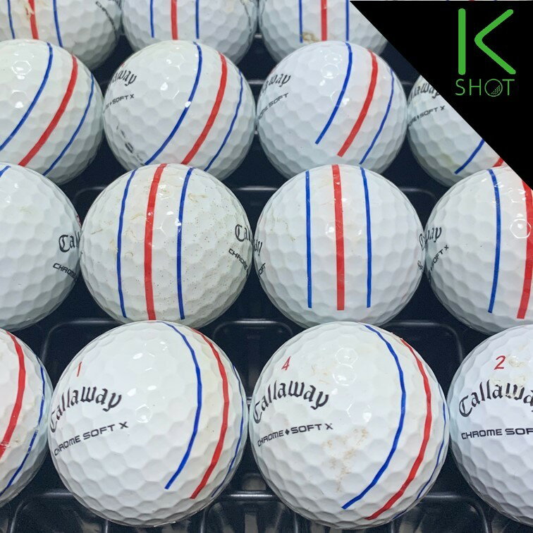 Callaway　CHROMESOFT(X混在)　TRIPLETRACK　年式混合　20球　ホワイト　★★★　ゴルフボール　ロストボール　キャロウェイ