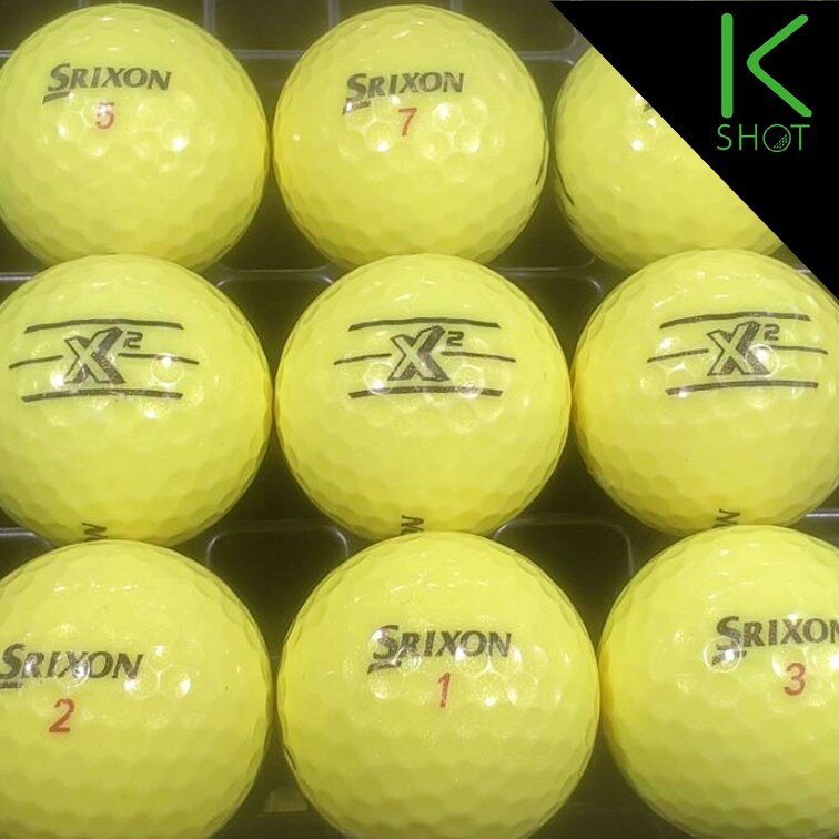 SRIXON X2 10球 イエロー ★★★★★【高品質】【送料無料】 ホワイト ゴルフボール ロストボール スリクソン 【中古】