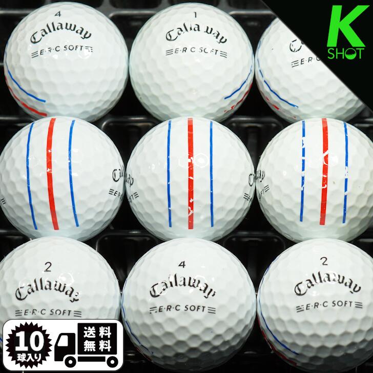 Callaway ERC SOFT TRIPLETRACK 10球 ホワイト★★★★★【高品質】【送料無料】 ゴルフボール ロストボール キャロウェイ【中古】