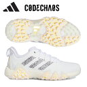 【検索用ワード】adidas golf アディダスゴルフ COADCHAOS コードカオス 22 shoes shoe シューズ 靴 紐 レース lace 2024 SS 春夏 メンズ men 男性用 @men@商品名 アディダス ゴルフ コードカオス 22 LVL61 スパイクレス ゴルフシューズ カラー (IE8308)ホワイト/チャコール/スパーク(WH/CH/SP) 素材 アッパー：合成繊維/合成皮革 ミッドソール：合成樹脂(BOOST) アウトソール：合成底/ゴム底 サイズ 24.5～30.0cm,31.5cm,32.5cm 商品説明 全ての性能がパワフルに進化した、コードカオス22 初代コードカオスのディスラプティブ（先進的）なコンセプトはそのままに快適性とスイング時の安定性が大幅に向上し、フルモデルチェンジ。初代モデルからスパイクレスアウトソールとしては衝撃を与えるほど強力なグリップ力を誇ったTWISTGRIPは大きく進化し、前作モデルよりもグリップ力は38%もUP。アッパーには新しいワープニットという素材を採用。足をソフトに包み込み高い快適性といったニット素材特有の長所はそのままに、特殊な編み組織によって従来ニット素材よりも伸縮性を抑えることでスイング時の安定性が大幅に向上し、更に表面にはPUフィルムを覆う2層構造によって伸びを更に抑えながら高い防水性を両立。より立体的な形状に改良されたフルレングスBOOSTは前作モデルよりもクッション性が求められる箇所はよりソフトになり、スイング時などに適度な硬さと反発性が求められる箇所はより安定性がUP。 新しい形状のBOOSTの性能を更に引き出すためにアウトソールからミッドソールの両側面を覆うコントロールラップは8箇所に増設されたことでBOOSTの適所のつぶれすぎを制御しながら、横方向へ対する動きをサポート。TWISTGRIPも外足部側のラップの表面まで採用することでスイングのフィニッシュにかけて足がロールした際にも最後まで高いグリップ力を実現。アウトソールはTWISTGRIPの面積がつま先とヒールまで増えたことでグリップ力が大幅に向上しながらも前作モデルよりもソールの硬度が増したことでよりパワフルなスイングを可能にする。 25.5cm 重量 : 約400g ツアーパ 【検索用ワード】adidas golf アディダスゴルフ COADCHAOS コードカオス 22 shoes shoe シューズ 靴 紐 レース lace 2024 SS 春夏 メンズ men 男性用 @men@