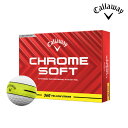 キャロウェイゴルフ クロムソフト(CHROME SOFT) 360 イエローストライプ ゴルフボール 1ダース (12球入り) 2025年モデル