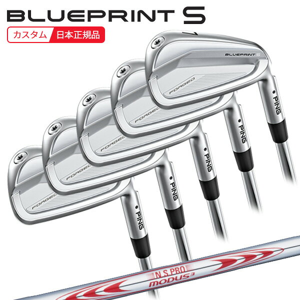 (ポイント10倍)(特注 納期3-5週)ピンゴルフ ブループリントS(BLUEPRINT-S) アイアンセット(5本 6-9,Pw) N.S.PROモーダス3ツアー130 シャフト 2024年モデル (日本正規品)