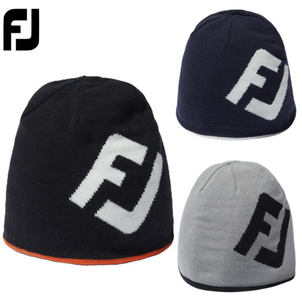 (即納)フットジョイ MEN'S ビッグロゴリバーシブルニットビーニー FH23BRL メンズ 2023年秋冬【ASU】