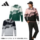 アディダス ゴルフ ULT365 アーカイブグラフィック Vネック長袖セーター JSC13 メンズ 2023年秋冬