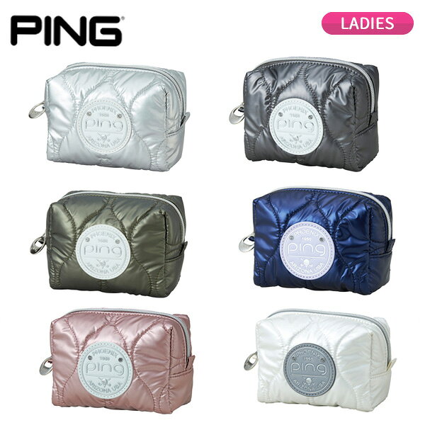 【検索用ワード】 ping golf ピン ゴルフ pouch ポーチ ゴルフポーチ ゴルフバッグ 小物 アクセサリー ゴルフ小物 ゴルフアクセサリ 2026 FW 秋冬 レディース レディス 手提げ ウィメンズ ladies women 女性用 @ls@商品名 ピンゴルフ PUFFY パフィー ミニポーチ GB-L2605 レディース カラー ホワイト(39037-01) ネイビー(39037-02) D.グレー(39037-03) ピンクゴールド(39037-04) カーキ(39037-05) シルバー(39037-06) 素材 合成皮革(PU) サイズ W-14、H-9.5、D-7(cm) 重量 約60g 原産国 China 商品説明 ・キャッチ「”映える”軽量パフィーシリーズ」 ・デザイン「光沢感のあるPU素材が”映える”ミニポーチ。ラインストーンがポイントのワッペンでpingロゴを表現し、スポーティー感を抑えた上品なデザイン。」 ・ディテール「小物を収納してキャディバッグのフロントポケットに収納可能なサイズ感。バッグインバッグとしても使用可。」 ・素材感「軽量で高級感のあるシャイニーなPU素材を使用。」 【検索用ワード】 ping golf ピン ゴルフ pouch ポーチ ゴルフポーチ ゴルフバッグ 小物 アクセサリー ゴルフ小物 ゴルフアクセサリ 2026 SS 春夏 レディース レディス 手提げ ウィメンズ ladies women 女性用 @ls@