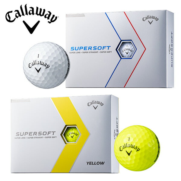 (あす楽対応)キャロウェイ SUPERSOFT (スーパーソフト) ゴルフボール 1ダース (12球入り) 2023年モデル 