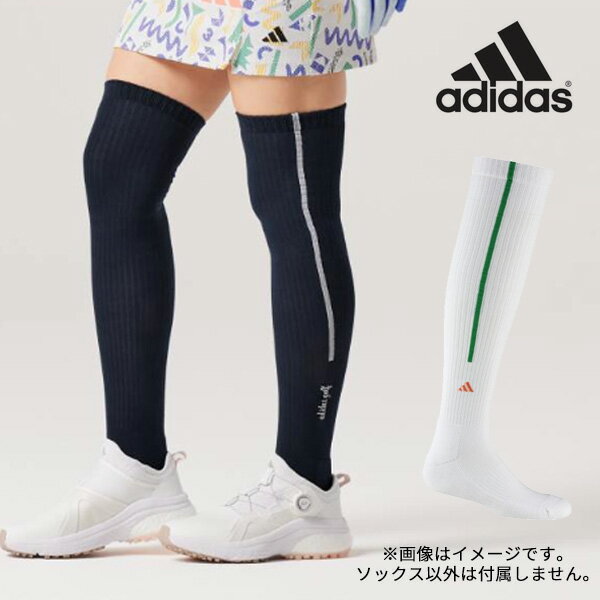 【検索用ワード】adidas golf アディダスゴルフ ソックス 靴下 SOCKS レディース レディス ladies womens 女性用 2023 SS 春夏 @ls@商品名 アディダス ゴルフ ニーハイ スリムライン クッションソックス MGS25 カラー (HT5732)カレッジネイビー/ホワイト (HT5730)ホワイト/グリーン 素材 綿76%/ポリエステル22%/ポリウレタン2% サイズ S ( 22-24cm ) 商品説明 脚を長く見せる効果のある細いラインがデザインされたニーハイソックス。左右でロゴが違うアシンメトリーデザイン。適度なクッションとサポート力を備え、快適な履き心地でラウンドをサポートする。 ●底パイル　●底サポート ●甲メッシュ 【検索用ワード】 渋野 ひなこ shibuno hinako adidas golf アディダスゴルフ ソックス 靴下 SOCKS レディース レディス ladies womens 女性用 2023 SS 春夏 @ls@