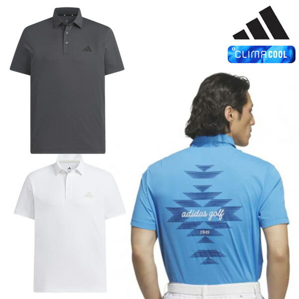 樂天商城 - (即納)アディダス ゴルフ(adidasGOLF) CLIMACOOL クライマクール 接触冷感 チマヨ柄 バックグラフィック ボタンダウン 半袖シャツ CO463 メンズ ウェア 2026年春夏