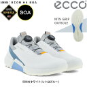 (セール)ECCO エコー バイオム ハイブリッド フォー ボア ゴルフシューズ (108504-55569)ホワイト/レトロブルー