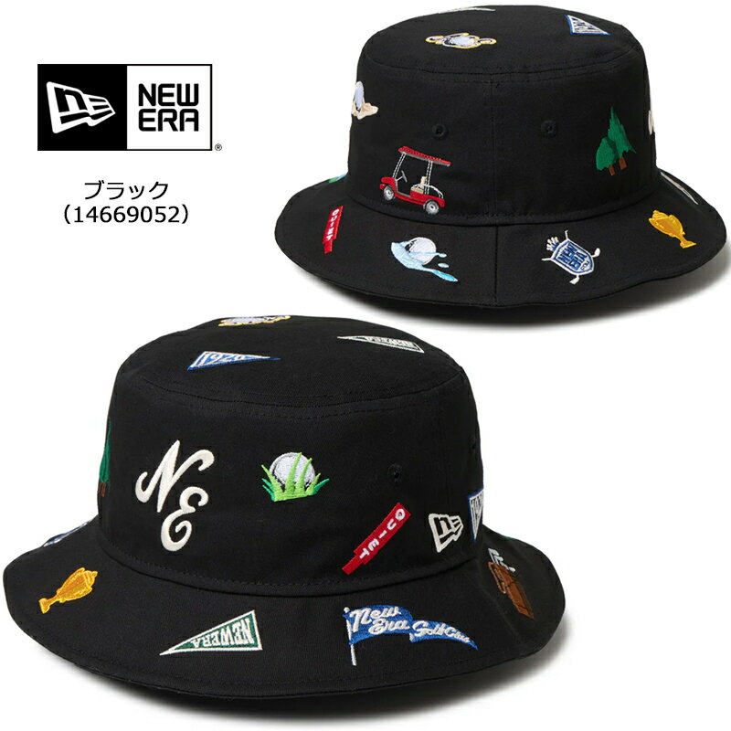 ニューエラ ゴルフ バケット01 Golf Allover オール・オーヴァー 2025秋冬 帽子 バケットハット