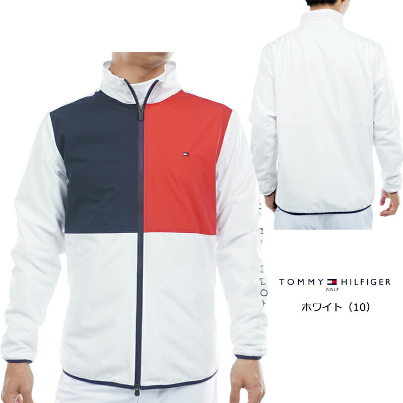 【エントリーでポイント10倍!(11月4日20:00〜11月11日1:59)】トミーヒルフィガー ゴルフ メンズ カラーブロック ウインドジャケット（THMA567）2025秋冬 撥水 ストレッチ 防風
