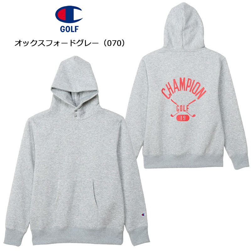 【エントリーでポイント10倍!(11月20日20:00〜11月27日1:59)】チャンピオン ゴルフ メンズ テックウィーブ テリー フーデッド スウェットシャツ（C3-CG101）2025秋冬 ストレッチ 裏起毛 パーカー
