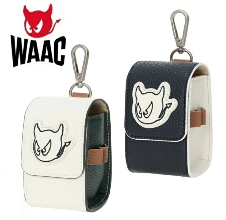 WAAC(ワック)072262870 ボールケース Grainy Synthetic Leather アイボリー ネイビ...
