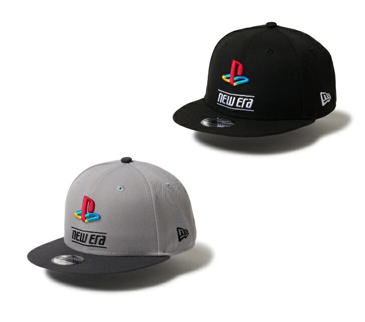 Rakuten - NEW ERA(ニューエラ)キッズ キャップ Youth 9FIFTY PlayStation ファミリーマーク 14693249(グレー) 14693250(ブラック) ポリエステル【52〜55.8cm】