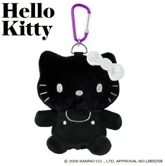 Sanrio(サンリオ) ハローキティ(ブラック) ボールポーチ KTBP004は、ゴルフボールを収納できるキャラクターポーチです。 ブラックカラーのハローキティシリーズ。 ゴルフボールを2個収納可能。ティー刺し付きで実用性にも優れています。 カラビナ付きのため、腰やバッグに装着して使用できます。 ブラック生地を使用しているため、汚れが目立ちにくい仕様です。 【仕様】 型番：KTBP004 カラー：ブラック サイズ：約W110mm×H120mm 素材：ポリエステル 原産国：中国 付属品：カラビナ 収納：ゴルフボール2個 【利用シーン】 ゴルフラウンド、キャラクターゴルフアイテム使用者 【キーワード】 ハローキティ ボールポーチ ゴルフポーチ ボールケース