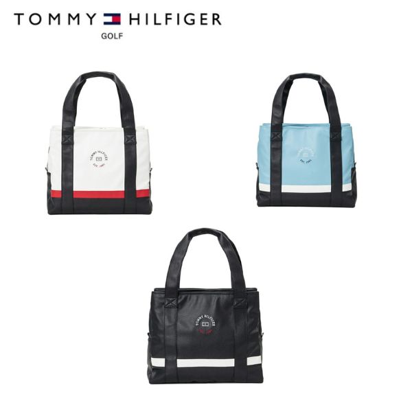 TOMMY HILFIGER（トミーヒルフィガー） GOLF THMG5FT4 トートバッグ フラッグロゴ PU合成皮革 多ポケッ..