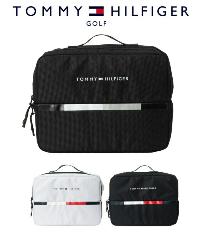 トミー ヒルフィガー ゴルフ シューズケース ポリエステル 2層構造 コンパクト収納 THMG6SEB TOMMY HILFIGER GOLF