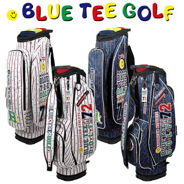 ブルーティーゴルフBULE TEE GOLFナイロン 軽量 キャディーバッグストライプ ナイロンCB-007 9インチ 2.8kg46インチ対応 キャディバッグ