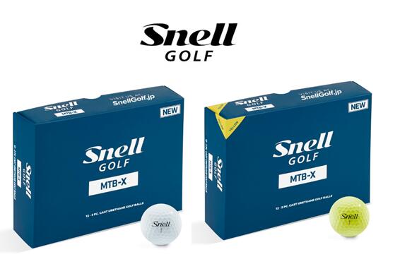 スネルゴルフ SnellGOLF MTB-X 青箱ホワイト イエロー1ダース 12個入り ゴルフボール