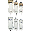 【メール便配送無料】【バラ売】防水 PUレザー タイガー 虎 サングラス ドライバー(DR) フェアウェイ(FW) ユーティリティ(UT) ハイブリッド ヘッド...