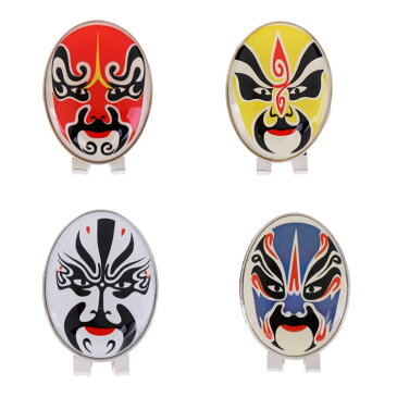 【ゆうパケット配送】 ペキン オペラ マスク(Peking Opera Mask) 合金 クリップマーカー A-3 【ゴルフ】