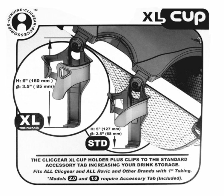 クリックギア（CLICGEAR） プッシュカート カスタムアクセサリー カップホルダー スタンダードサイズ（CUP HOLDER STD SIZE） CGCH03 【ゴルフ】