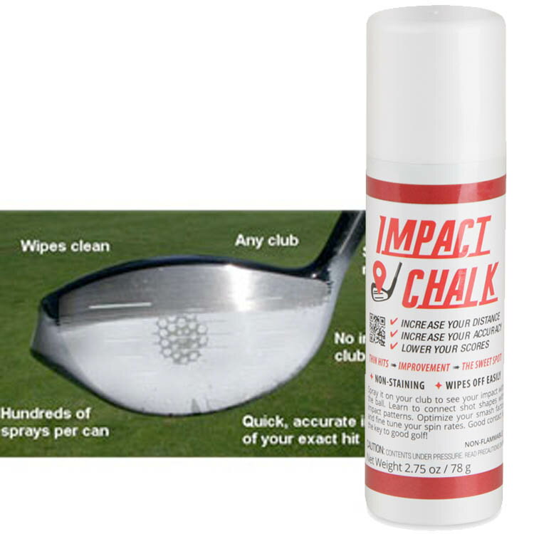 インパクト チョーク スプレー （Impact Chalk Spray）クラブフェースに吹き付けるだけ MARKIT-001【ゴルフ】