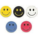 オリジナル ゴルフマーカー スマイル 合金 メタル チップ マーカー おしゃれ 景品 ギフト コンペ【全5色】【240円メール便対応商品】【ゴルフ】 CBA02...