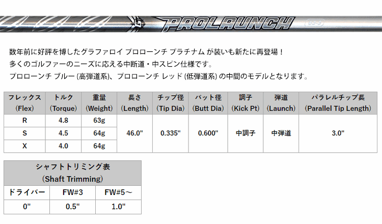 【処分価格】【G440対応】【PING ウッド用 互換 スリーブ付きシャフト】 グラファ...