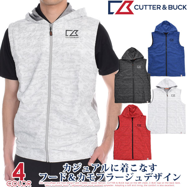 【超お買い得秋冬ウェア】カッター＆バック Cutter＆Buck ゴルフウェア メンズ おしゃれ 秋冬ウェア メンズウェア スイッシュ プリント スポーツ ベスト 大きいサイズ USA直輸入 あす楽対応