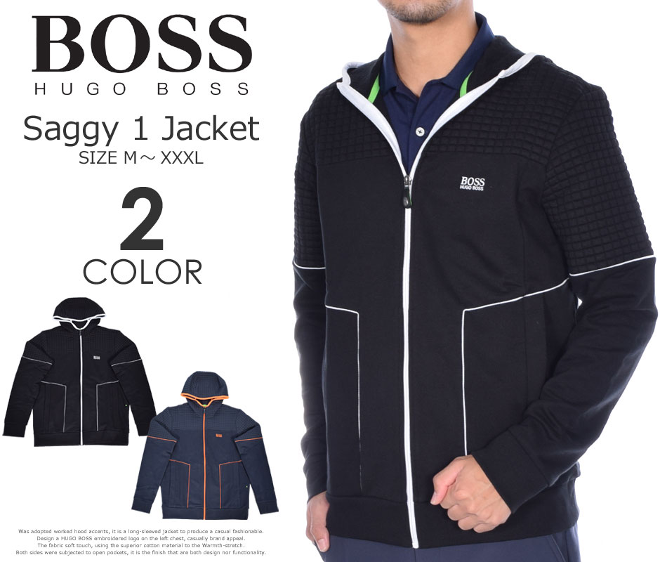 （在庫処分）ヒューゴボス　HUGO BOSS ゴルフウェア メンズ 秋冬ウェア 長袖メンズウェア ゴルフ　サギー　1　長袖ジャケット　大きいサイズ　USA直輸入　あす楽対応