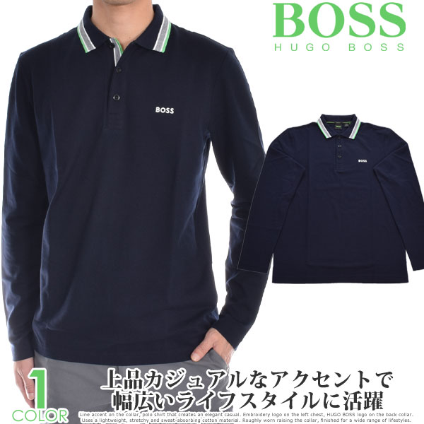 ヒューゴ・ボス ポロシャツ メンズ （超お買い得秋冬ウェア）ヒューゴボス HUGO BOSS ゴルフウェア メンズ おしゃれ 秋冬ウェア 長袖メンズウェア ゴルフ Plisy 長袖ポロシャツ 大きいサイズ USA直輸入 あす楽対応