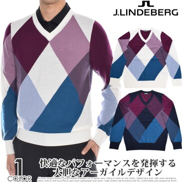 ジェイリンドバーグ J LINDEBERG ゴルフウェア メンズ 秋冬ウェア 長袖メンズウェア アクティブ アーガイル 長袖セーター 大きいサイズ USA直輸入 あす楽対応