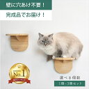 壁掛け 木製キャットステップ ウッドステップ 2個セット/3個セット 穴あけ不要 完成品 NEKOIRI 耐荷重20kg キャットウォーク キャットハウス キャ...