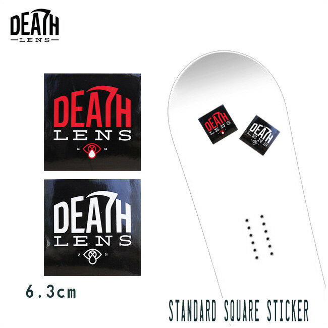 【5/15限定最大P32倍】ステッカー DEATH DIGITAL LENS STANDARD SQUARE STICKER デス レンズ スノーボード スケート