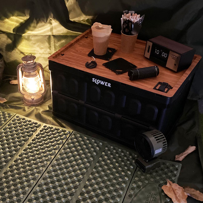 【4日20:00-11日01:59限定最大31.5倍】FOLDING CONTAINER Estorilの専用のフタ Steer スティア 簡易テーブル 折りたたみコンテナボックス用 SLOWER アウトドア インテリア通販格安セール情報 楽天 通販