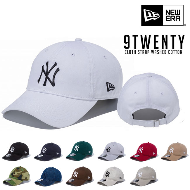 【6/1限定ポイント最大23倍】ニューエラ キャップ NEWERA 9TWENTY 920 New York Yankees Cloth Strap ニューヨーク ヤンキース 帽子 MLB メンズ レディース ブラック ホワイト ネイビー グリーン カーキ