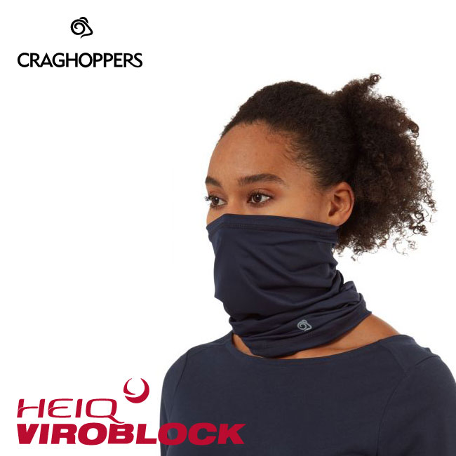 楽天GOLGODA【5日最大P32倍】抗ウイルス 抗菌特性 ネックウォーマー CRAGHOPPERS クラグホッパーズ HEIQ Viroblock Neck & Face Scarf フェイスマスク ウィルス対策 スポーツ 洗濯可能 メンズ・レディース兼用