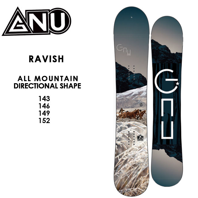 予約 グヌー スノーボード GNU RAVISH 22-23 ラヴィッシュ ダブルキャンバー レディース ディレクショナル SNOWBOARD 板