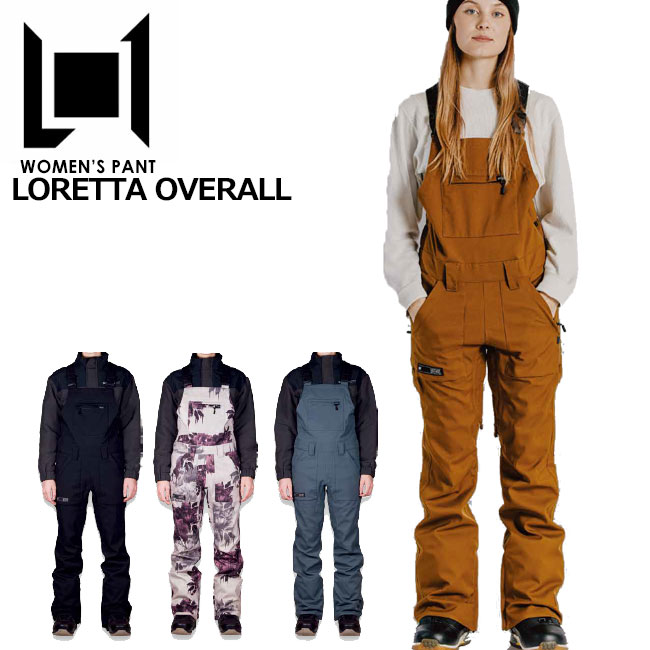 【8/20限定 エントリーで最大P26倍】予約 エルワン オーバーオール L1 LORETTA BIB PANT 22-23 レディース ロリータ ビブパンツ つなぎ スノーボード ウェアー ウェア 2LAYER 20K