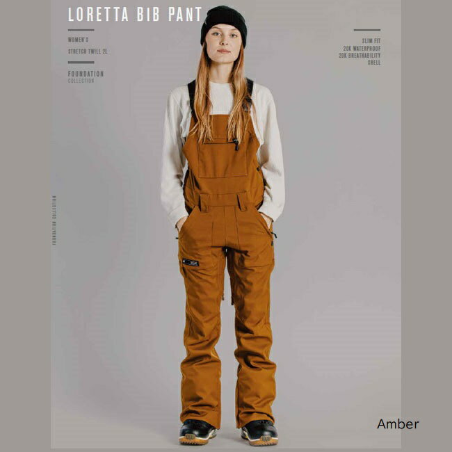 【8/20限定 エントリーで最大P26倍】予約 エルワン オーバーオール L1 LORETTA BIB PANT 22-23 レディース ロリータ ビブパンツ つなぎ スノーボード ウェアー ウェア 2LAYER 20K