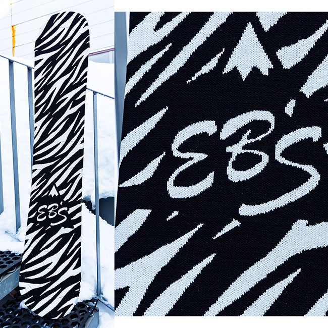 ボードケース eb's エビス KNIT COVER ZEBRA 21-22 ニットカバー スノーボード スノボ ケース 保護 ソールカバー