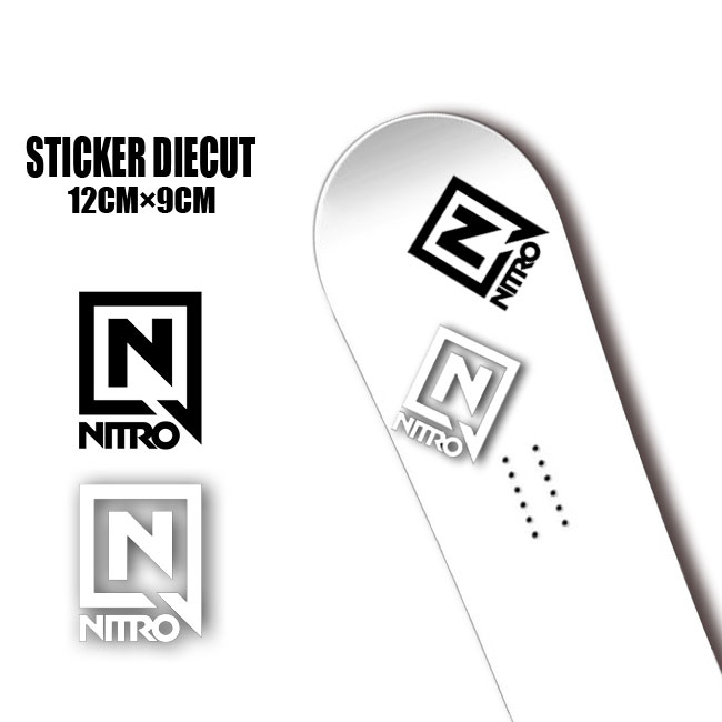 ステッカー NITRO STICKER DIECUT Sサイズ カッティング 字抜き スノーボード  ...