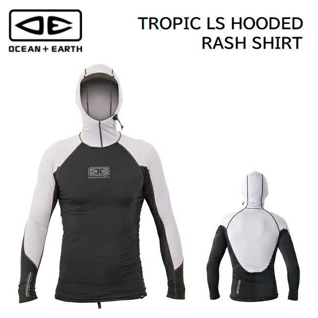 OCEAN&EARTH TROPIC LS HOODED RASH SHIRT WITH BACK STASH POCKET ラッシュガード